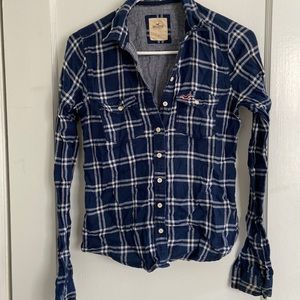 Blue Hollister Flannel